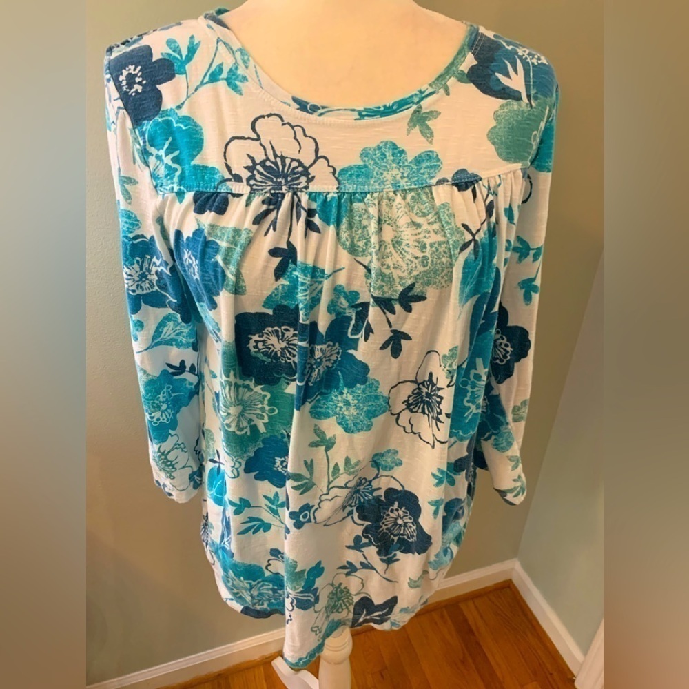 Hot Cotton floral tunic, size L